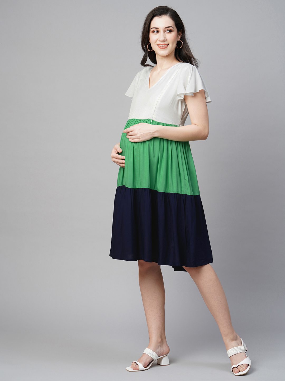 FlexMomma Women's Fabric Pure Cotton Maternity Dress – Flexmomma