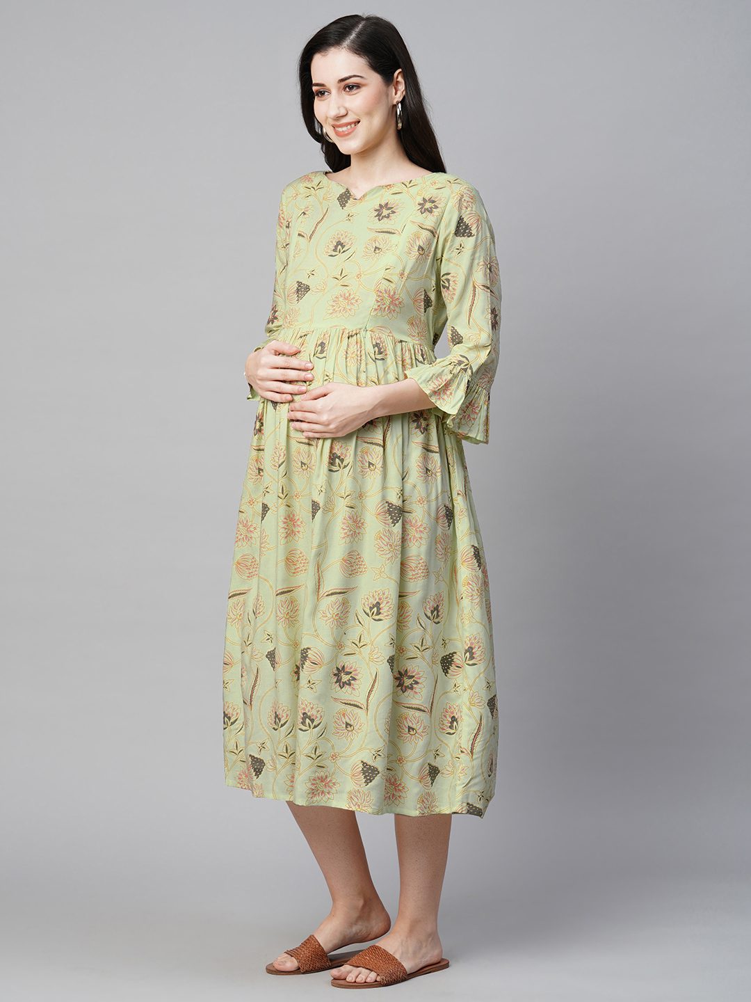 Fashiln Woman P ure Cotton Maternity Gown/Maternity wear/Feeding
